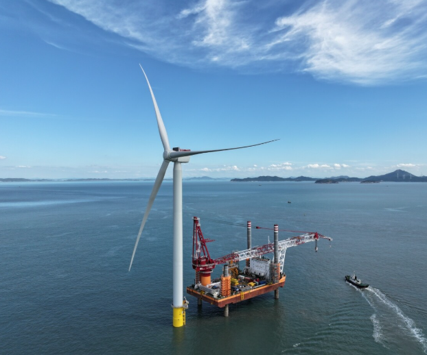 전남 신안의 대규모 해상풍력 단지