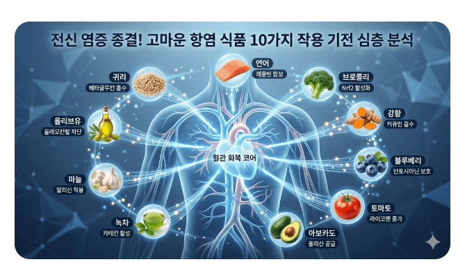 전신 염증을 잠재우는 10대 항염 식품