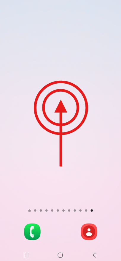 1단계: 홈화면 빈 공간 길게 누르기