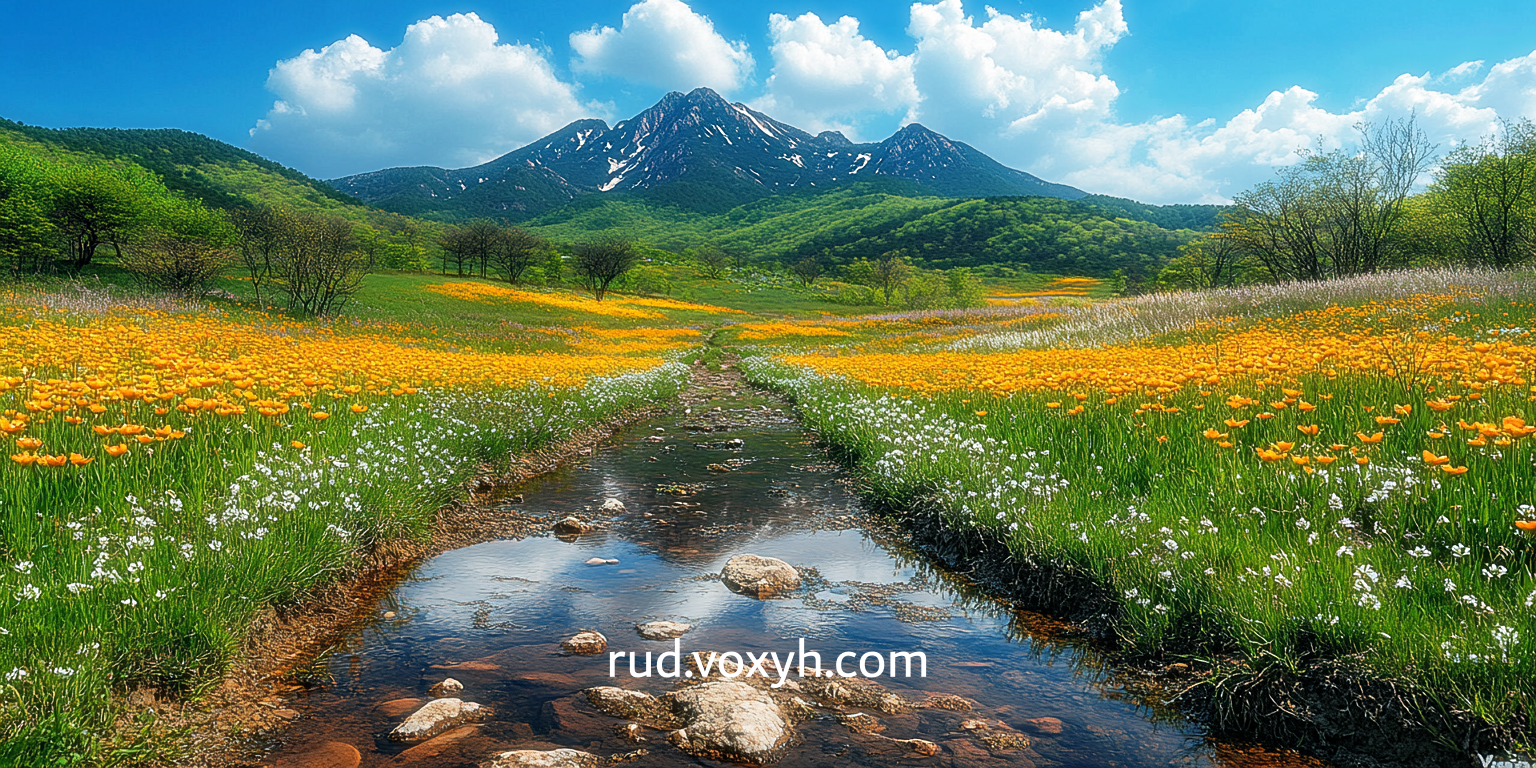 마이산의 사계절