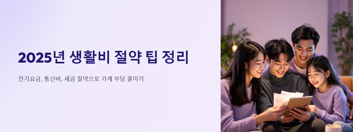 2025년 전기요금·통신비·세금 절약 팁