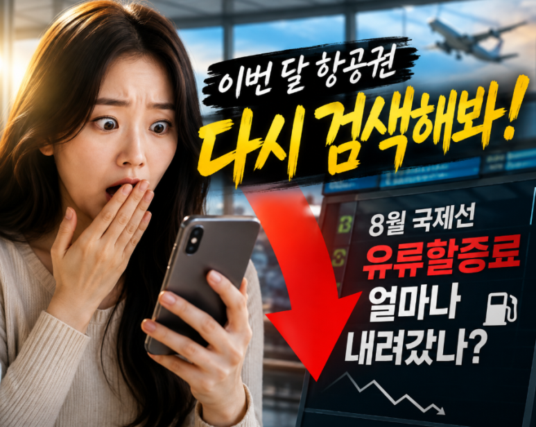 2026년 8월 국제선 유류할증료 인하&hellip; 항공권 지금 다시 찾아봐야 하는 이유