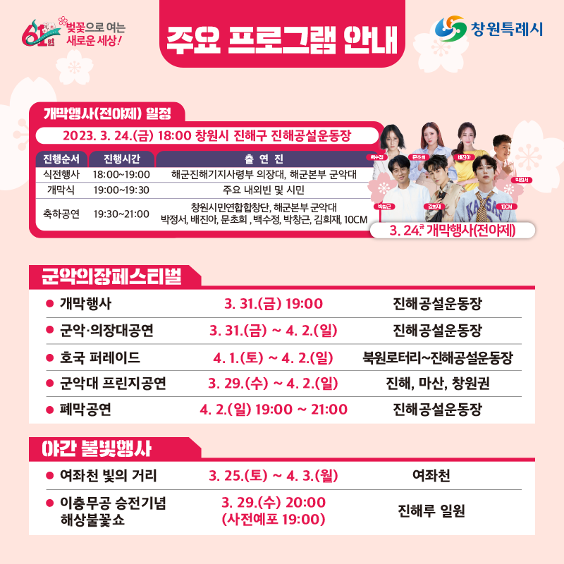 진해군항제 주요프로그램