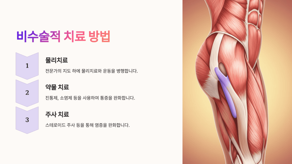 엉덩이 통증의 비수술적 치료 방법