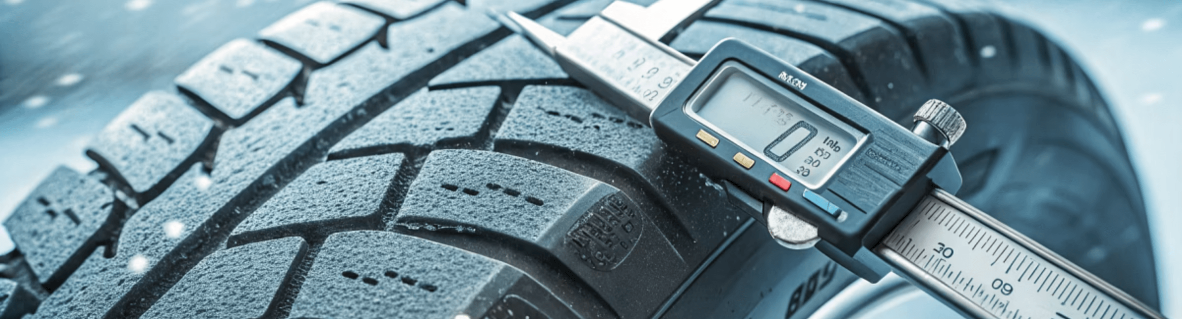 타이어 홈과 접지 테스트를 하는 이미지