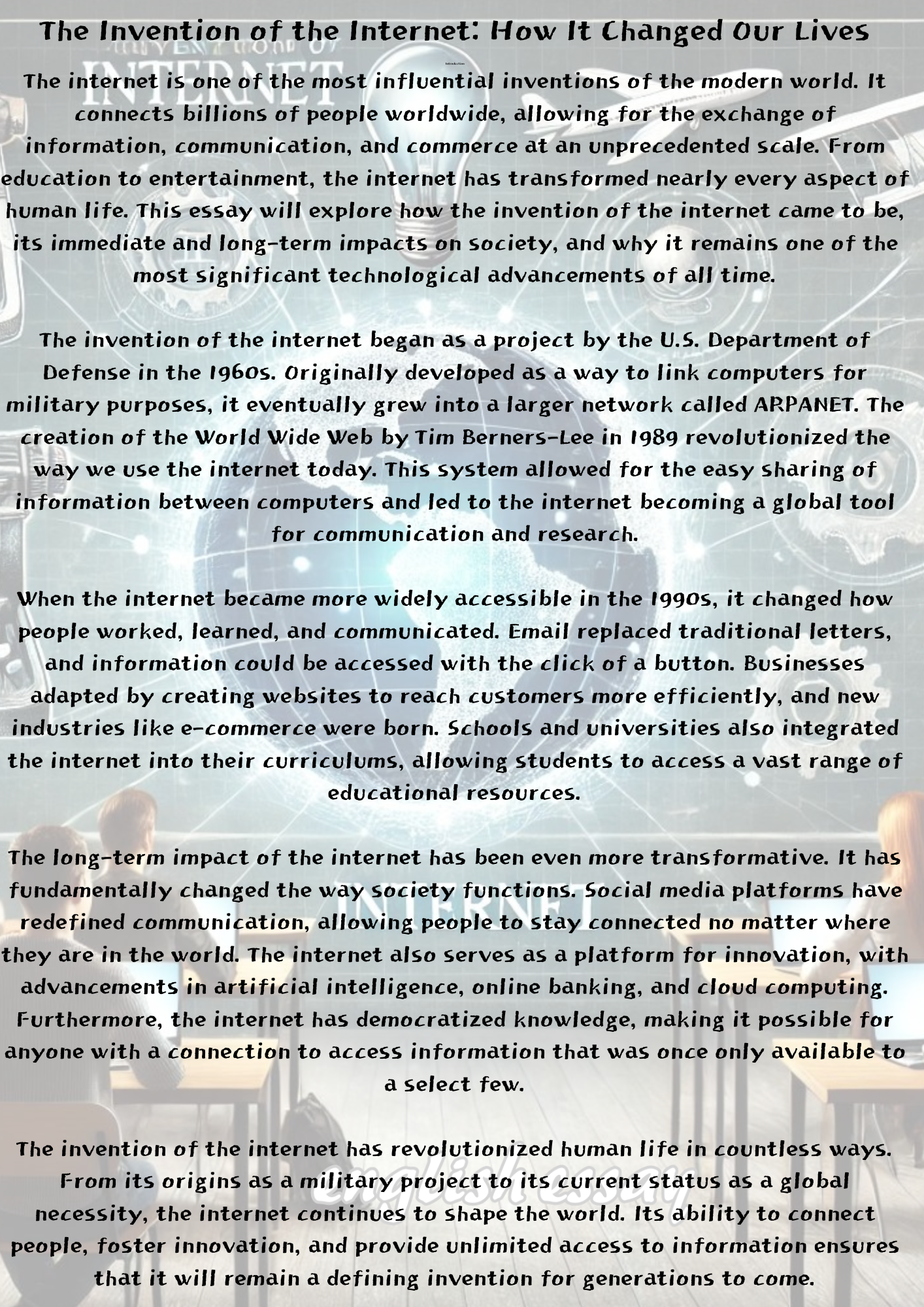 Inventions That Changed Our Lives: Writing About Inventions That Have Significantly Impacted Society