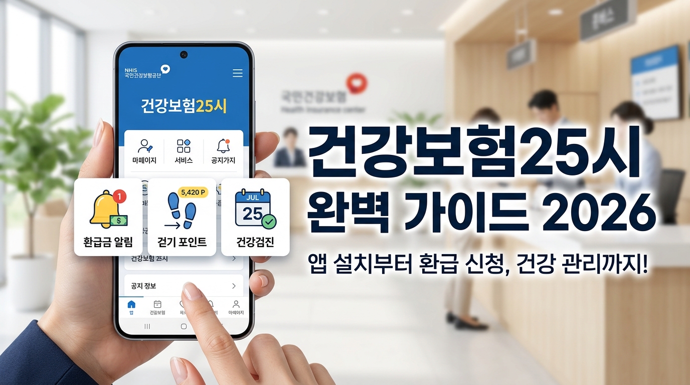 건강보험25시 앱 다운로드 환급금 조회 걷기 연동 2026 총정리 썸네일