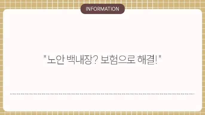 노안백내장수술 실손보험