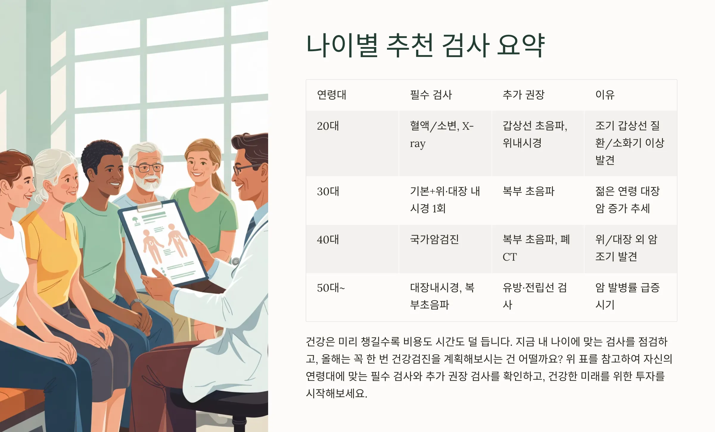 전체 요약 해놓은 표