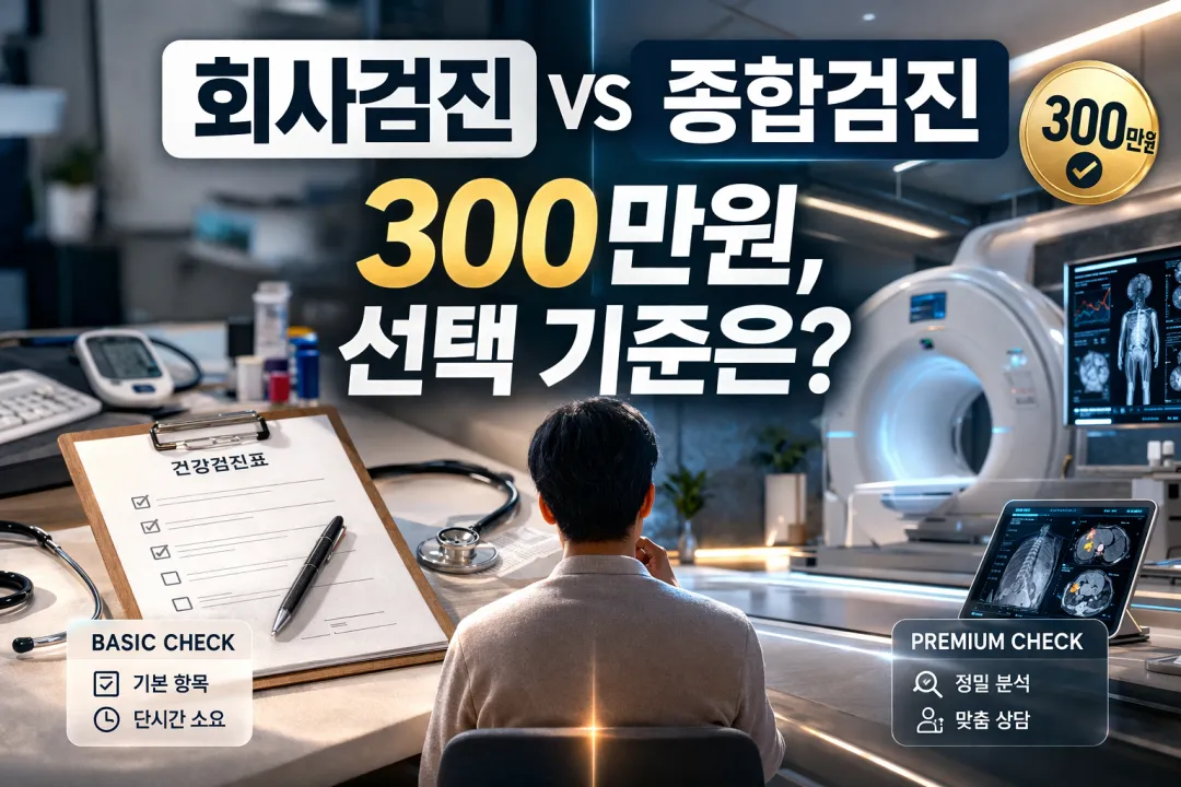 회사검진 vs 종합검진, 300만원짜리 선택의 기준은?