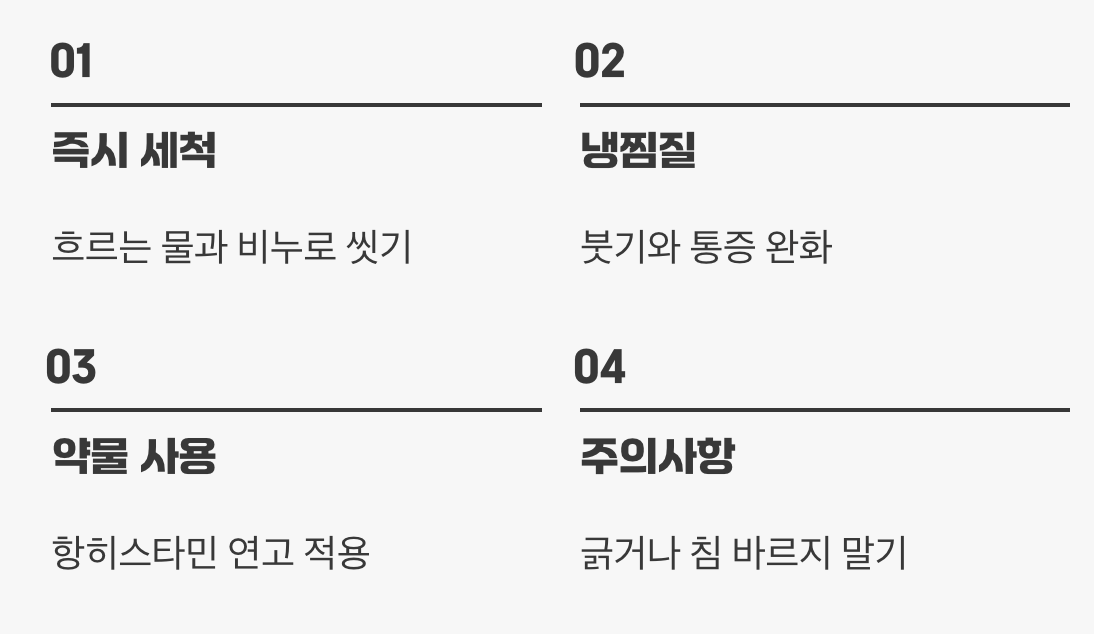 물렸을 때&amp;#44; 최고의 응급처치