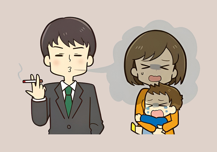 흡연으로-피해를-주는-남성