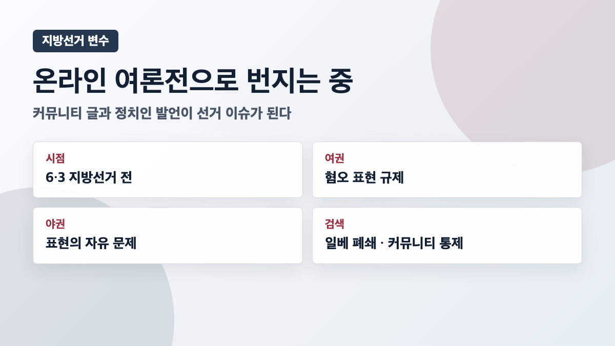 이재명 일베 발언 지방선거 이슈 카드