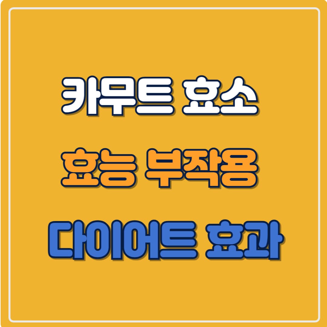카무트 효소 효과부터 부작용까지! 꼭 알아야 할 7가지 핵심 정보
