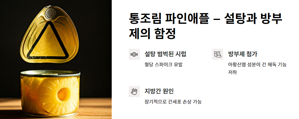 통조림 파인애플 – 설탕과 방부제의 함정