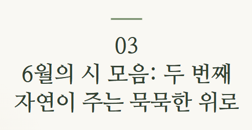 6월의 시모음