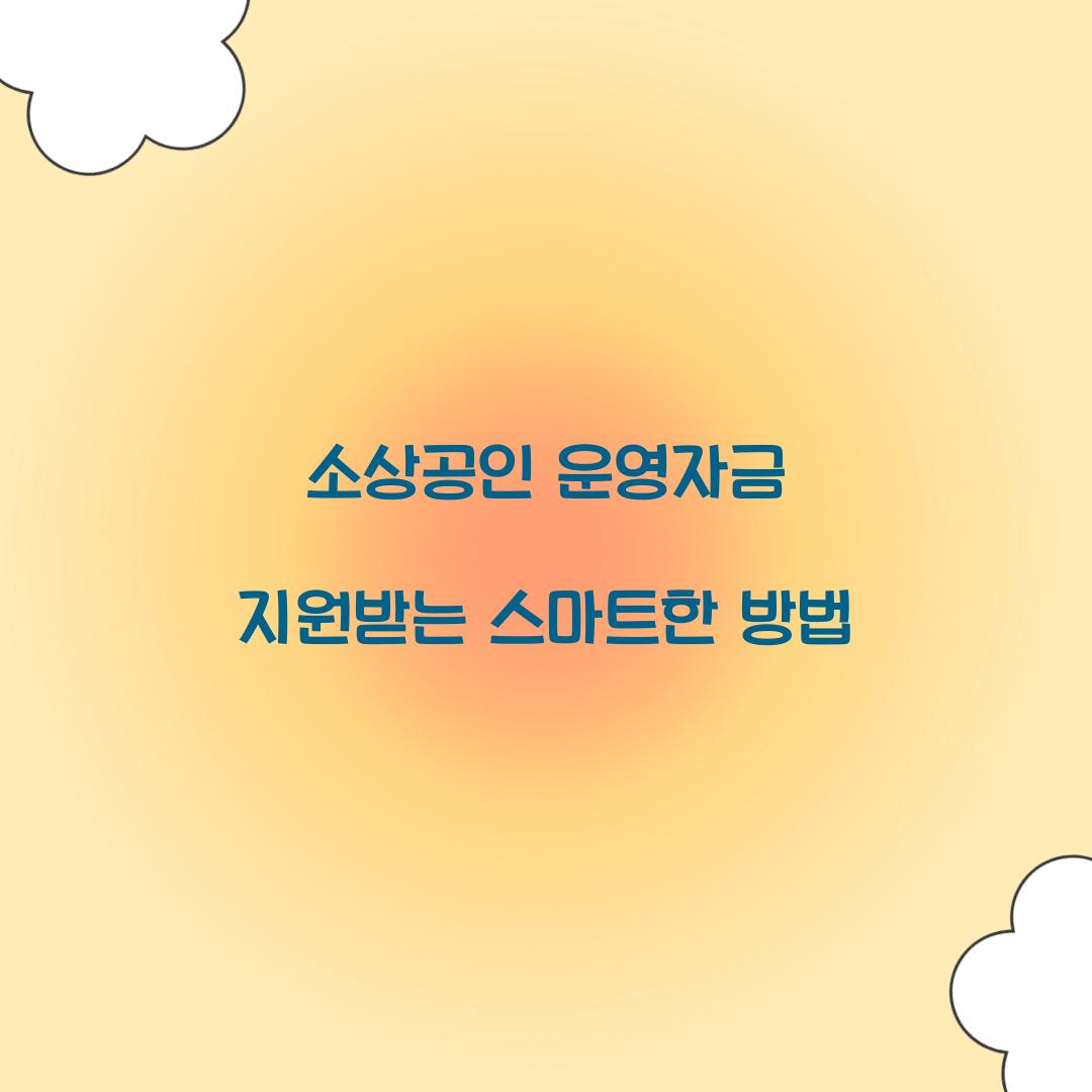 소상공인 운영자금