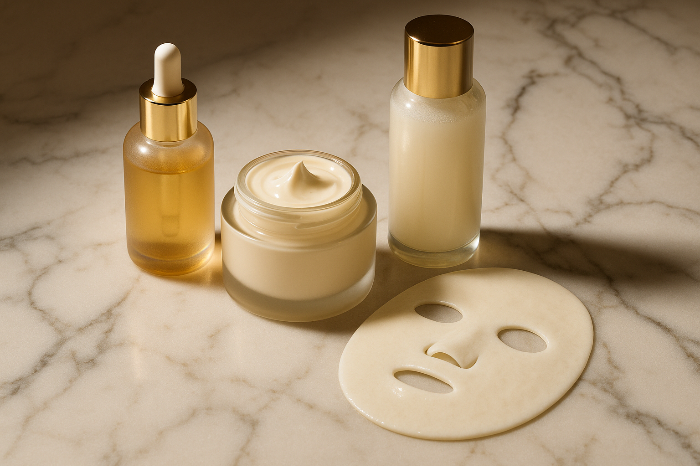 K뷰티 프리미엄 스킨케어 제품 구성 이미지