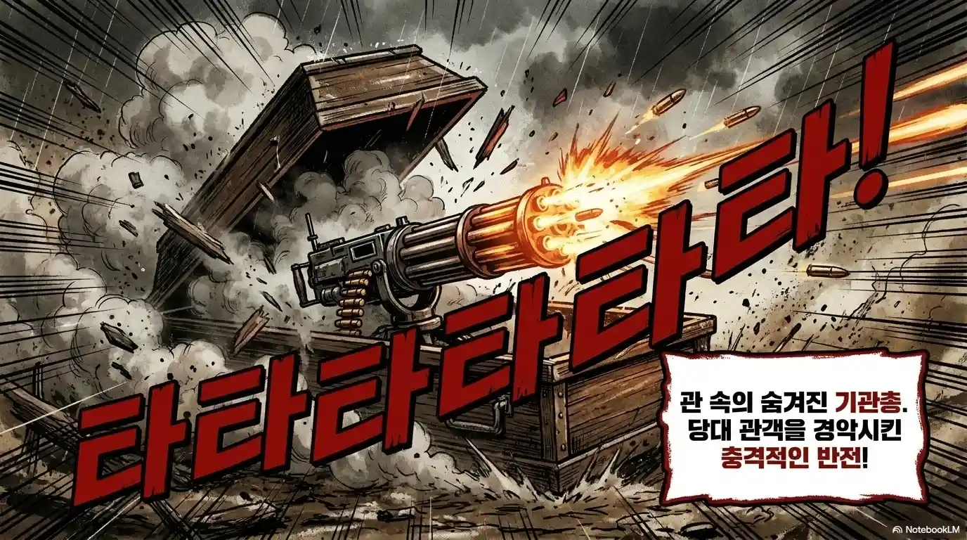 관 속에 숨겨진 기관총