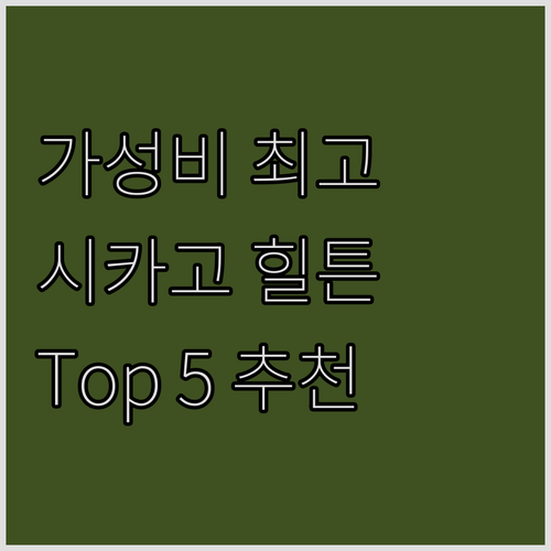 가성비 최고! 시카고 힐튼 호텔 추천..