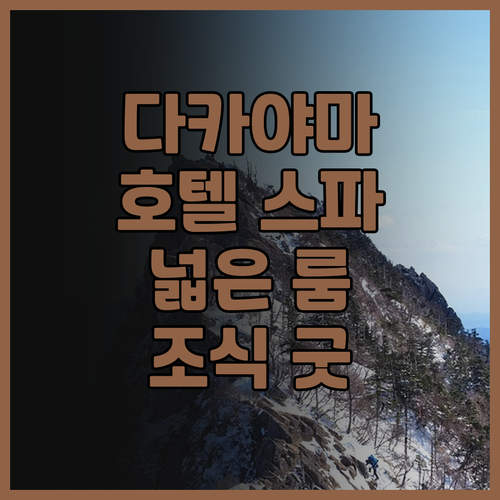 다카야마 호텔 추천! 호텔 앤 스파 