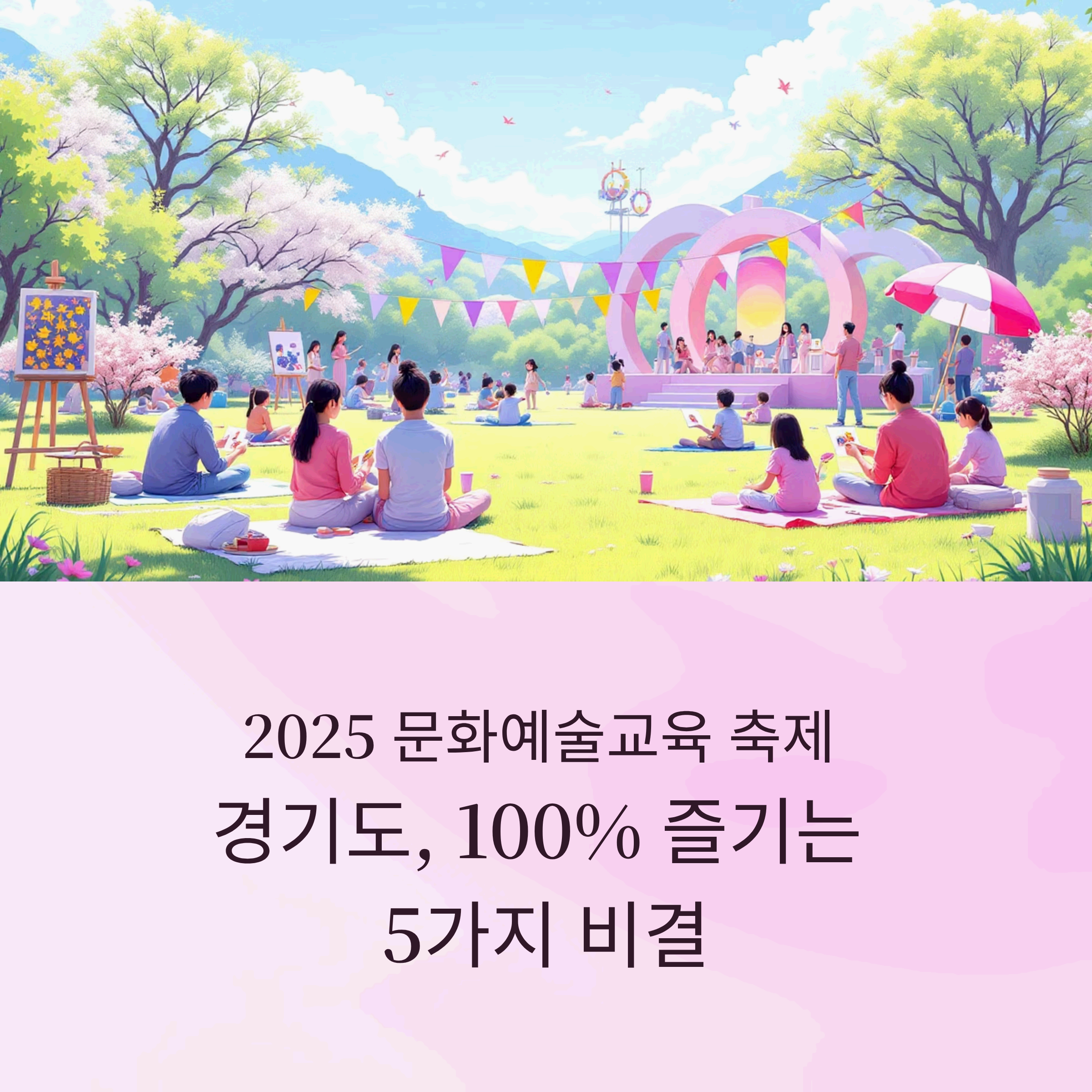 2025 대한민국 문화예술교육 축제 경기도 현장에서 아이들과 가족들이 예술 체험을 즐기는 전경