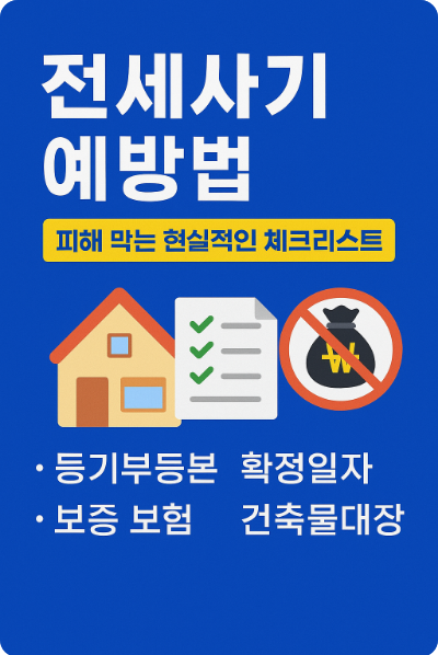 전세사기 예방법 피해 막는 현실적인 체크리스트 총정리