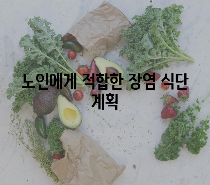 노인에게 적합한 장염 식단 계획
