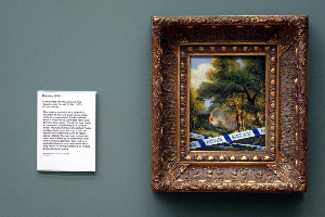 <Crimewatch UK Has Ruined the Countryside for All of Us> &copy Banksy