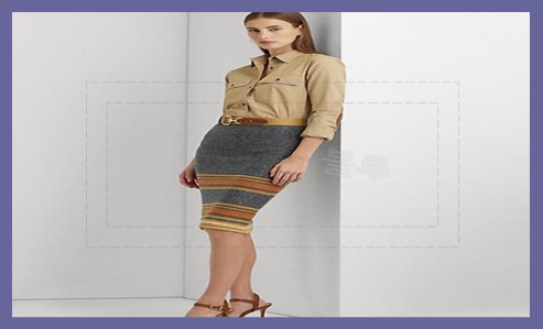 스트라이프 플레어 스커트 코디방법