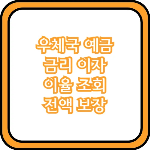 우체국 예금 금리