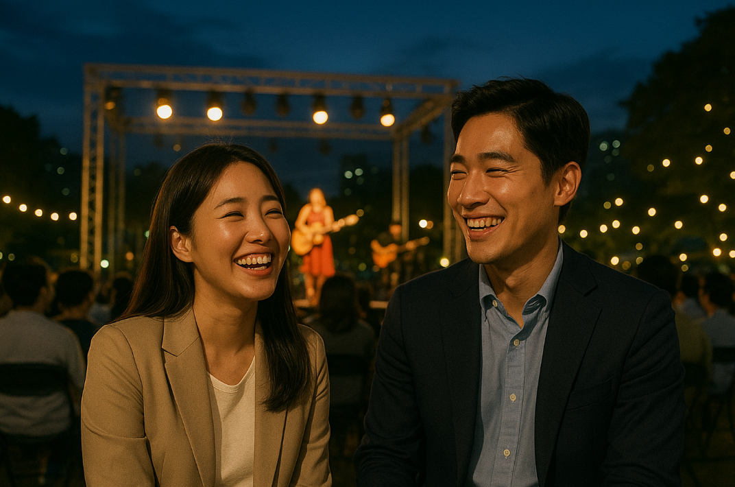 축제 즐기는 직장인