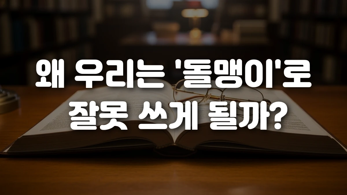 왜 우리는 돌맹이 로 잘못 쓰게 될까