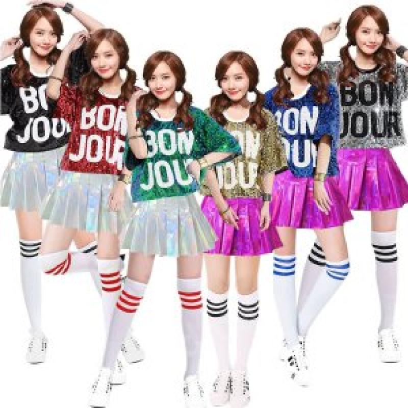 치어리딩복 치어리더복 재즈 모던 댄스 의상 여성복 -A 로즈
