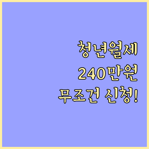 청년 월세 특별지원 대상자 선정 기준..