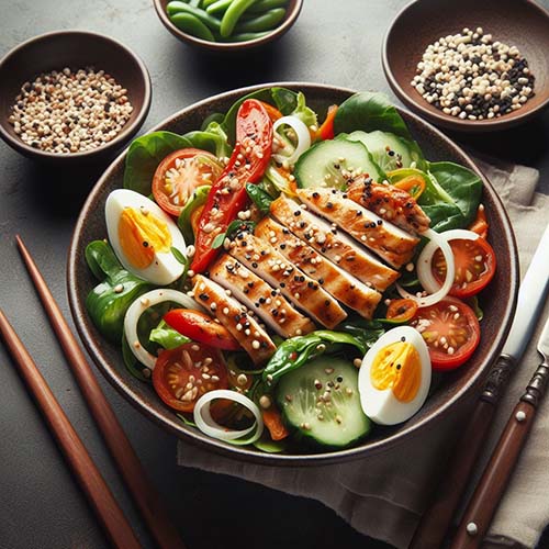 구운-불고기-치킨 -샐러드