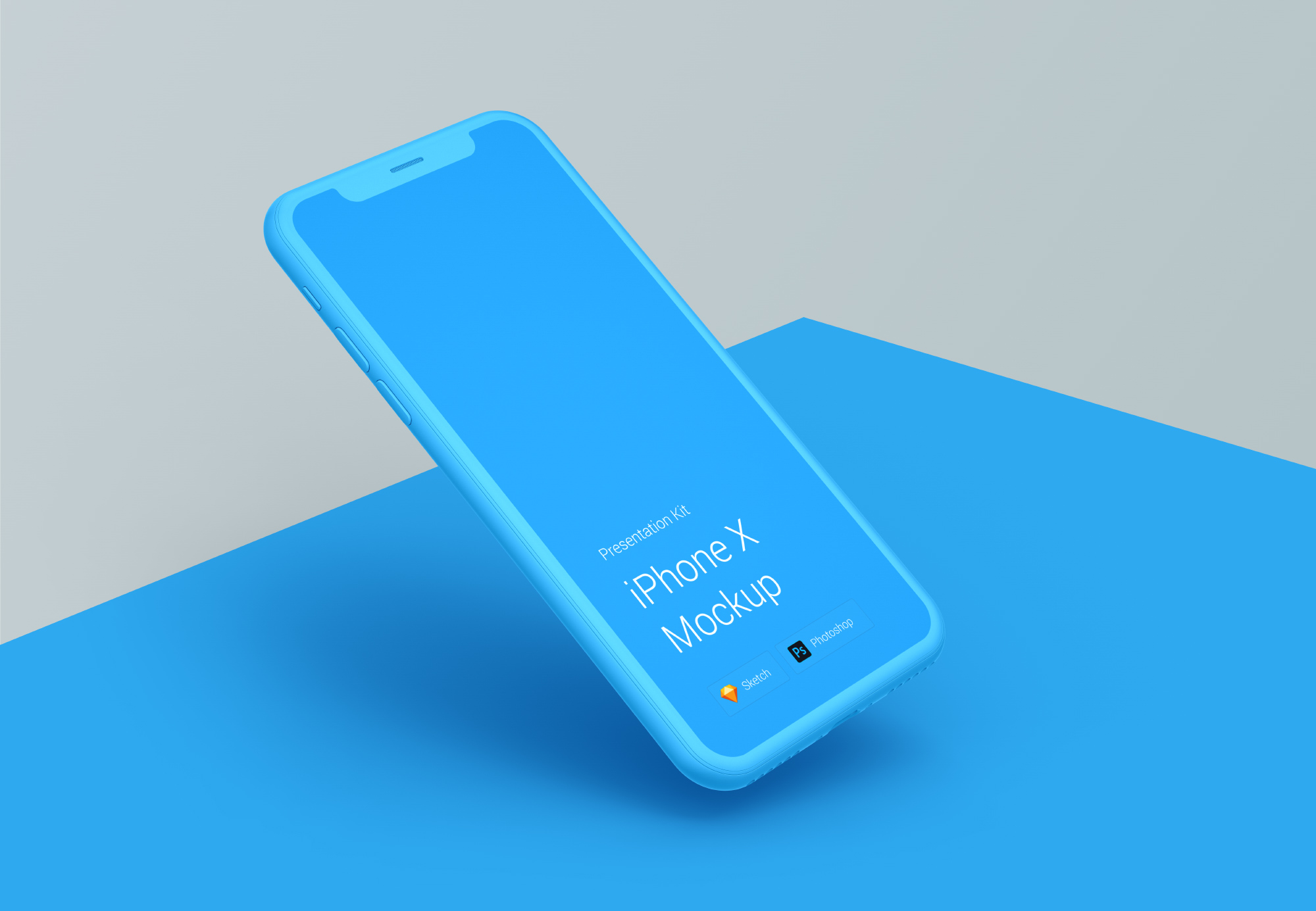 아이폰 X 목업 번들 살짝 떠있는 형태(2)