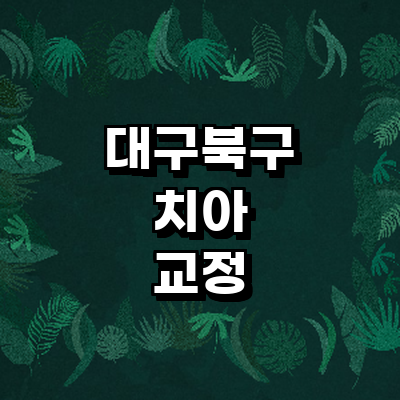 대구 북구 교정 치과