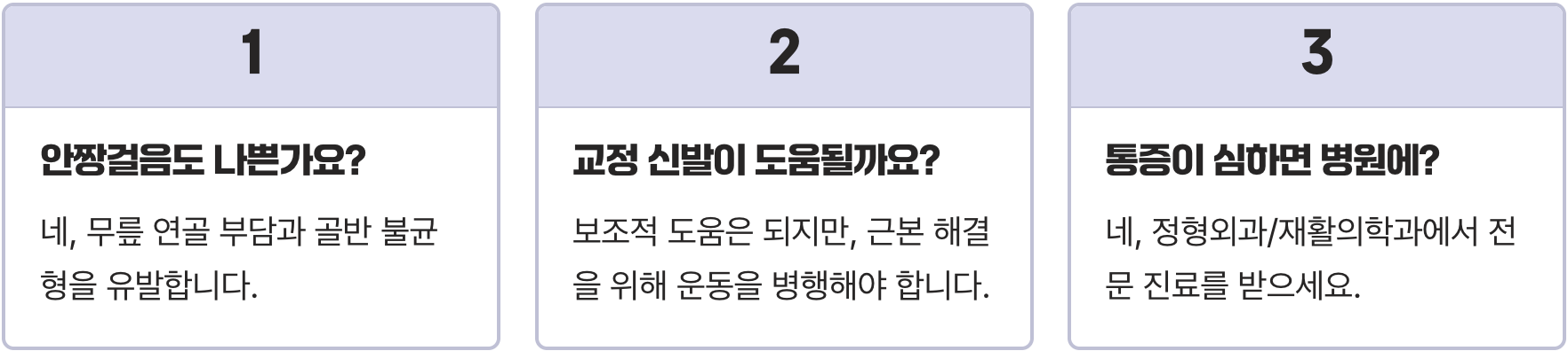 무릎, 허리 통증의 주범, 당신의 팔자걸음교정 시급한 이유