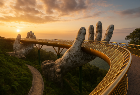 베트남 골든 브리지 관련 이미지