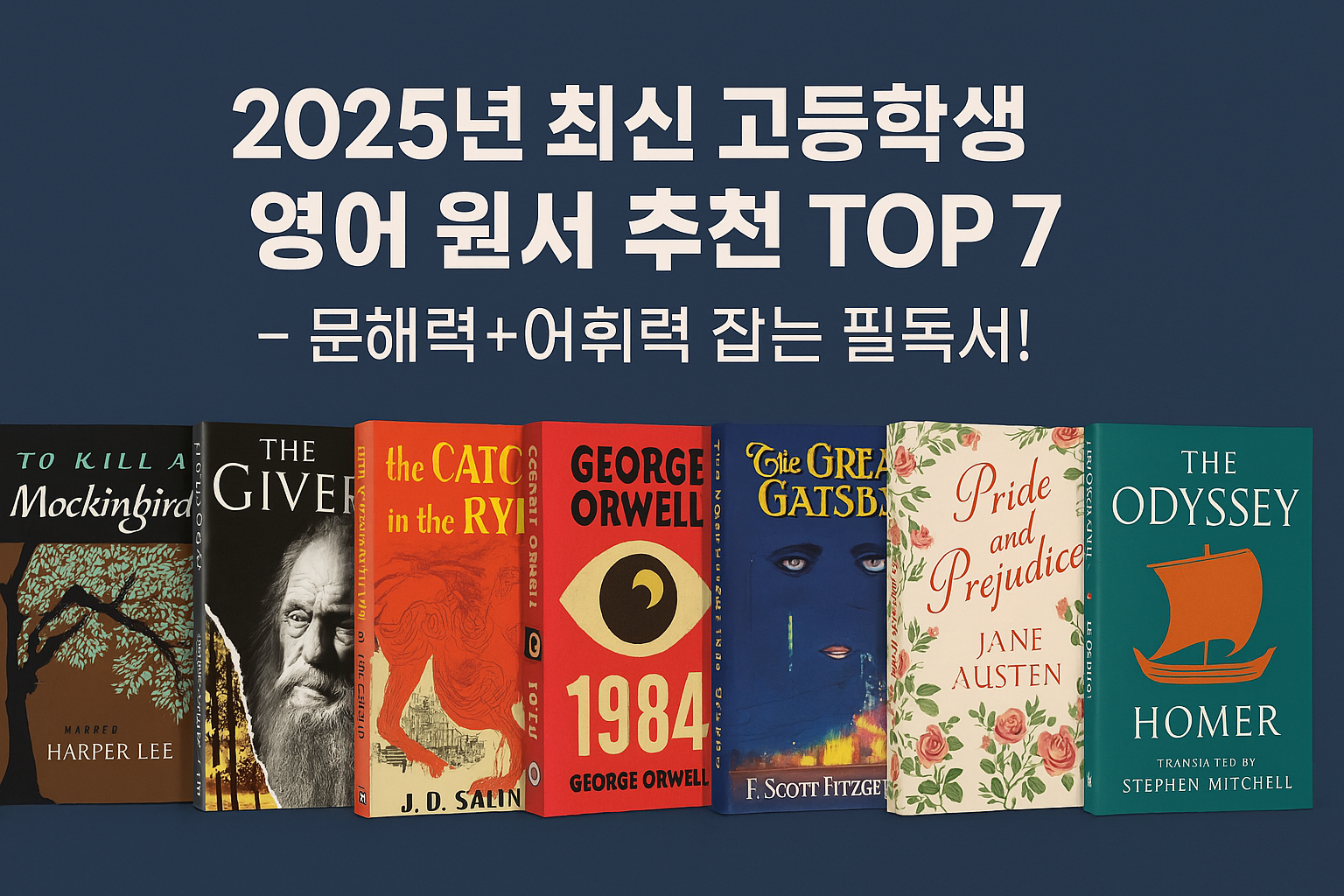 2025년 최신 고등학생 영어 원서 추천 TOP7 – 문해력+어휘력 잡는 필독서!