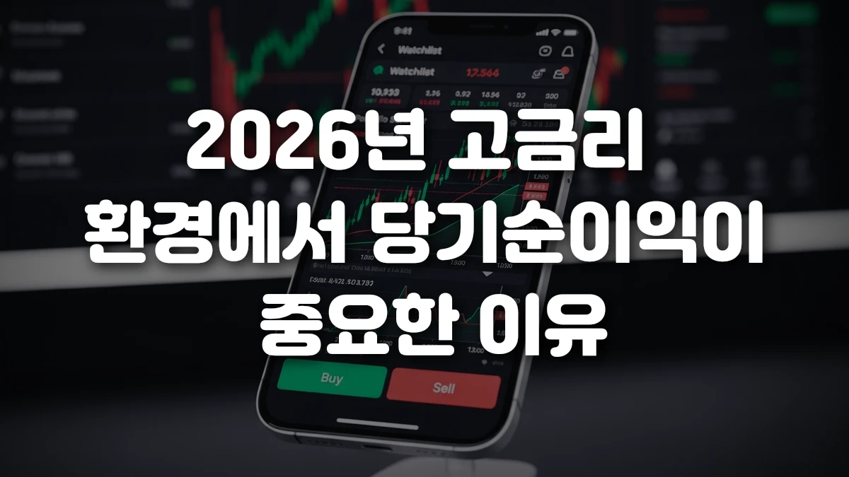 2026년 고금리 환경에서 당기순이익이 중요한 이유