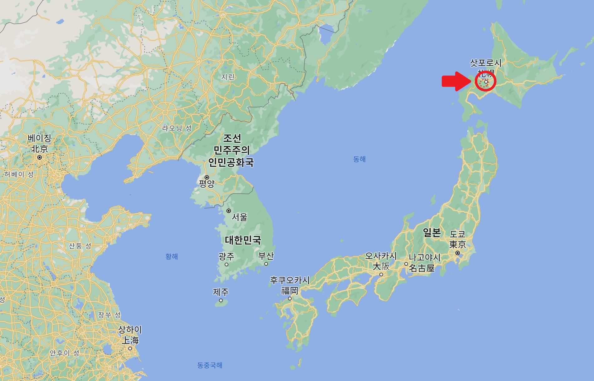 삿포로 지도