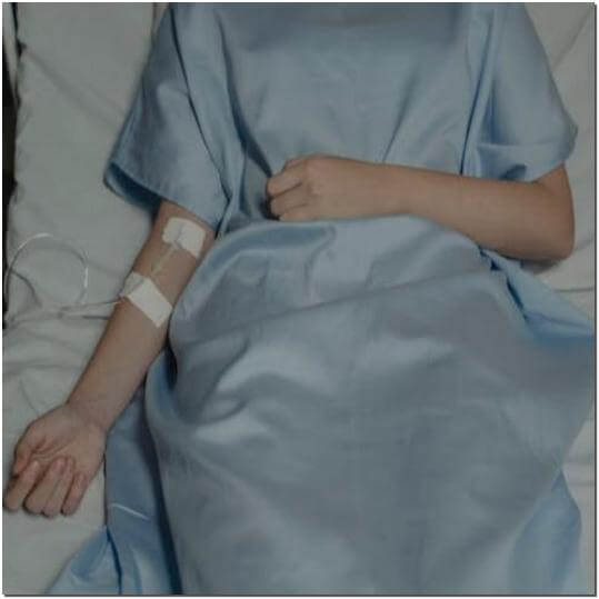 맹장염 합병증으로 입원한 환자