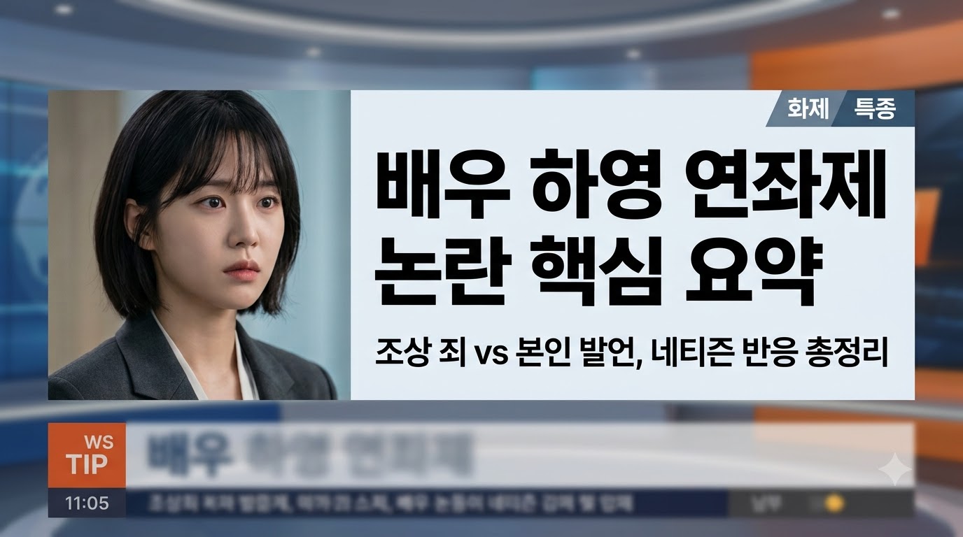 배우 하영 연좌제 논란 배경과 네티즌 반응 요약