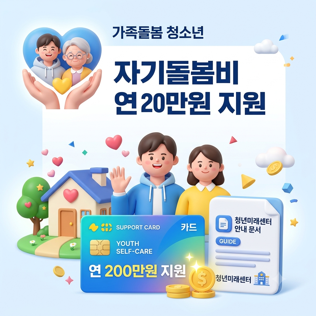 가족돌봄 청소년 자기돌봄비 연 200만원 지원 썸네일