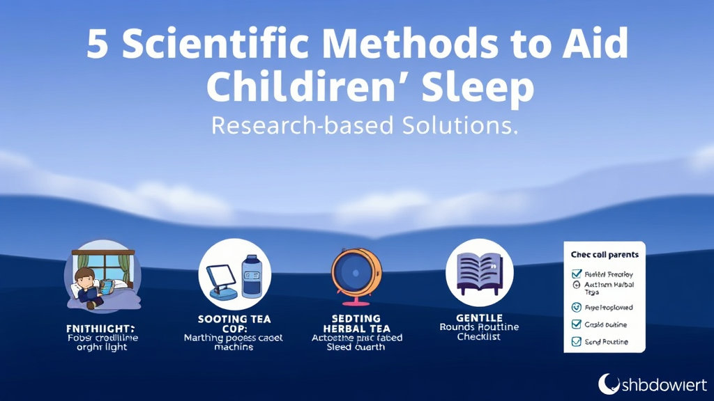 아이 수면에 도움이 되는 과학적 방법