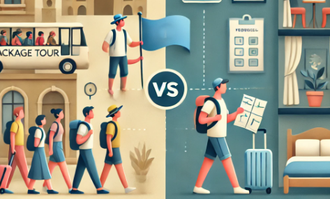 패키지여행과 자유여행 관련 사진