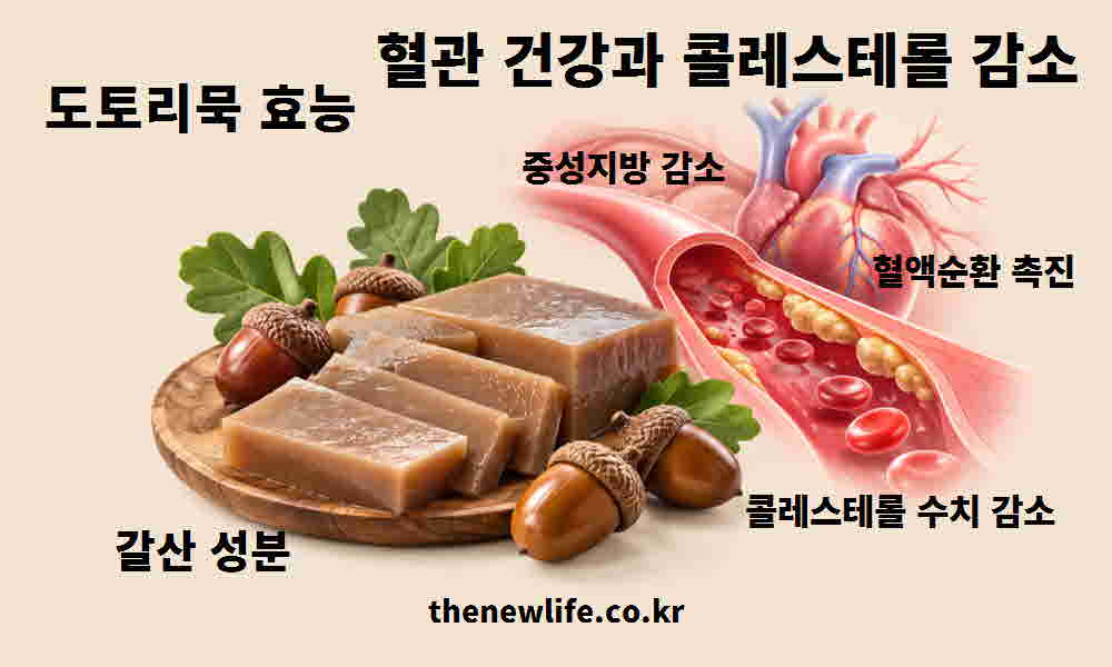 도토리묵 효능 혈관 건강 콜레스테롤 감소