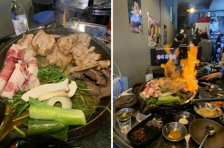 곱창모둠 구성과 불쇼